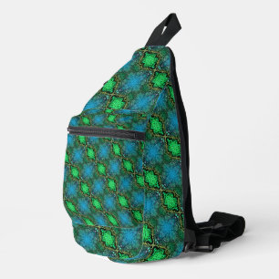 Elegante Abstracte kunst Neuvau groen Rotate Var Sling Bag