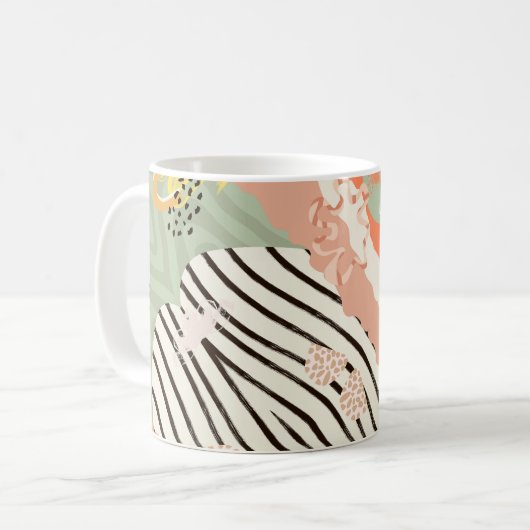 Elegante Abstracte Mok – Luxe metallic & zachte kl (Voorkant links)