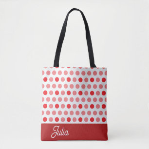 Elegante Abstracte naadloze rode polka gepersonali Draagtas