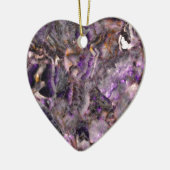 Elegante abstracte paarse lavendel lila marmer keramisch ornament (Links)