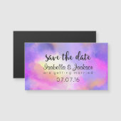 Elegante Abstracte pastel Waterverven Save the dat (Voorkant / Achterkant)
