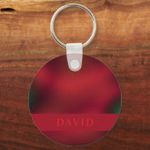Elegante Abstracte rode en zwarte sleutelhanger (Voorkant)