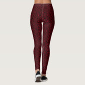 Elegante abstracte spiraal cirkels op bordeauxrode leggings (Achterkant)