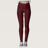 Elegante abstracte spiraal cirkels op bordeauxrode leggings (Voorkant)
