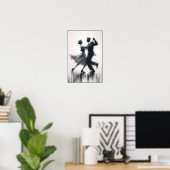 Elegante Abstracte swingdans Poster (Thuiskantoor)