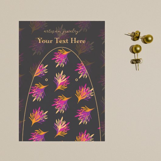 Elegante Abstracte varens aangepaste sieraden disp Visitekaartje