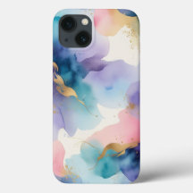 Elegante Abstracte Waterverf iPhone Case
