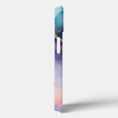 Elegante Abstracte Waterverf iPhone Case (Achterkant / Rechts)