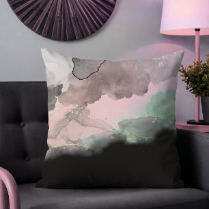 Elegante Abstracte Waterverf Kussen