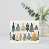 Elegante abstrakte Weihnachtsbäume Briefkaart (Staand voorkant)
