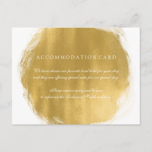 Elegante accommodatie Gold Paint Look Briefkaart (Voorkant)