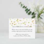 Elegante Accommodatie Gouden Folie Glitter Lights Briefkaart (Staand voorkant)