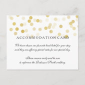 Elegante Accommodatie Gouden Folie Glitter Lights Briefkaart (Voorkant)