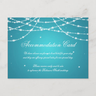 Elegante accommodatie Sparkling String Turquoise Briefkaart