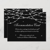 Elegante accommodatie Sparkling String Zwart Briefkaart (Voorkant / Achterkant)