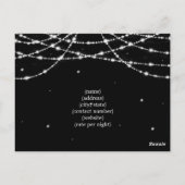 Elegante accommodatie Sparkling String Zwart Briefkaart (Achterkant)
