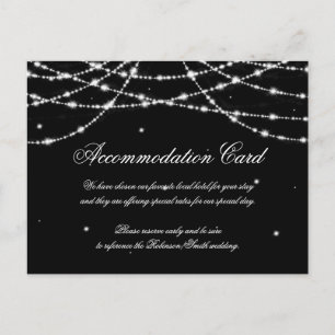 Elegante accommodatie Sparkling String Zwart Briefkaart