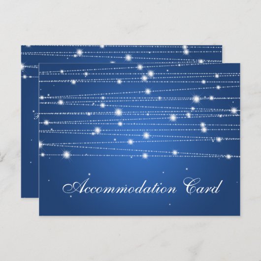 Elegante accommodatie sprankelende lijnen saffier briefkaart (Voorkant / Achterkant)