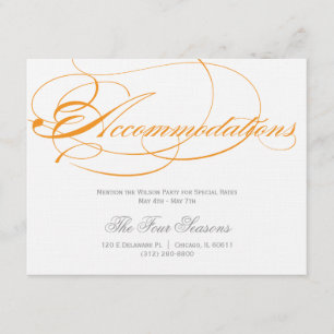 Elegante Accommodatie Uitnodiging - Oranje