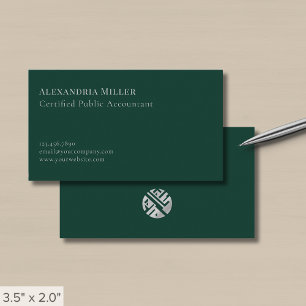 Elegante accountant belastingbereider visitekaartje