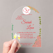 Elegante acryl bruiloft uitnodiging aangepaste tek uitnodigingen (Insitu (Draagbaar))