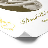 Élégante affiche d'Affiche de bienvenue de mariage (Coin)