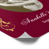 Élégante affiche d'Affiche de bienvenue de mariage (Coin)