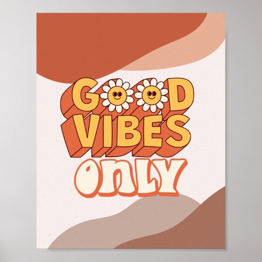 Élégante affiche d'art mural | Bonnes vibrations s (Devant)