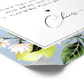 Élégante affiche de bar Mimosa Lemons Botaniques (Coin)