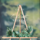 Élégante Affiche de bienvenue Acrylique Bacheloret (Neutre)