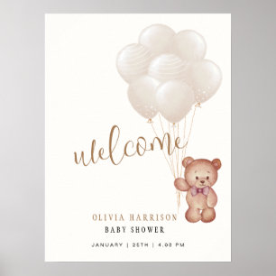 Elégante Affiche de bienvenue de l'Baby shower de 