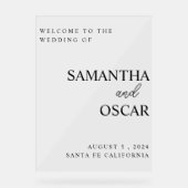 Élégante Affiche de bienvenue de mariage (Recto)