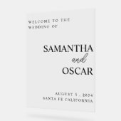 Élégante Affiche de bienvenue de mariage (Angle)
