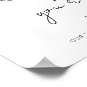 Élégante Affiche de bienvenue de mariage (Coin)