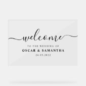 Élégante Affiche de bienvenue de mariage (Recto)