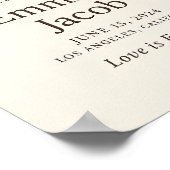 Elégante Affiche de bienvenue de mariage - Design  (Coin)