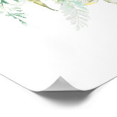 Élégante Affiche de bienvenue de mariage d'hiver f (Coin)