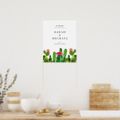 Elégante Affiche de bienvenue de mariage du jardin (Cuisine)