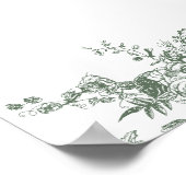 Élégante Affiche de bienvenue de mariage florale v (Coin)