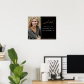 Élégante Affiche de bienvenue de Mémorial Photo Bl (Bureau à domicile)