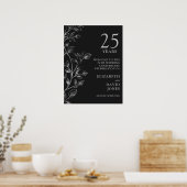 Élégante Affiche de bienvenue du 25e anniversaire  (Cuisine)