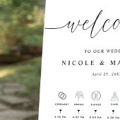 Élégante Affiche de bienvenue et chronologie des M