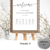 Élégante Affiche de bienvenue et chronologie des M