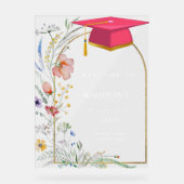 Élégante Affiche de bienvenue Fleur sauvage de gra (Recto)