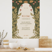 Élégante Affiche de bienvenue Mariage Art Nouveau (Cuisine)