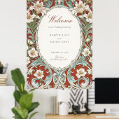 Élégante Affiche de bienvenue Mariage Art Nouveau (Bureau à domicile)