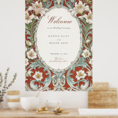 Élégante Affiche de bienvenue Mariage Art Nouveau (Cuisine)