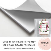 Élégante Affiche de bienvenue Mariage Burgundy Blu