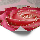 Élégante Affiche de bienvenue Mariage de Roses rou (Coin)