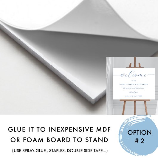 Élégante Affiche de bienvenue Mariage débranchée b